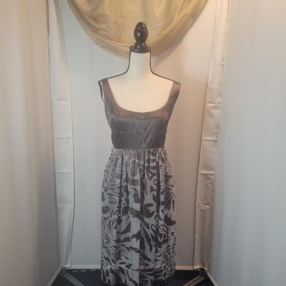 Nicole by Nicole Miller, size 14 silver grey midi dress - Picture 1 of 3